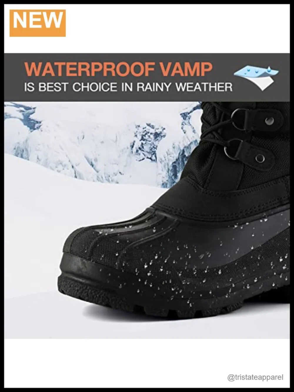 Women's Waterproof Snow Boots Mid-Calf Winter Fur Lined Calf High